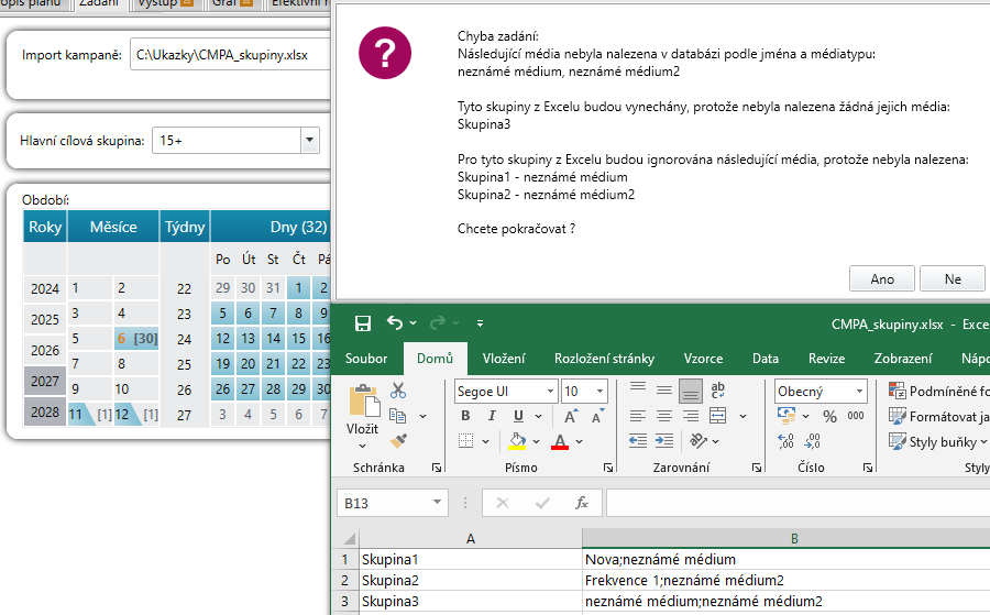 CMPA import nekompletní skupiny